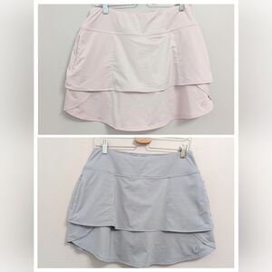 Footjoy Performance Layered Skort Bundle Of 2 Grey‎ Pink Size M